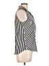 Cato Stripes Black Sleeveless Button-Down Shirt Size M - photo 4