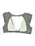 6 Shore Road Stripes Ivory White Swimsuit Top Size L - photo 2