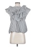 Zara Silver Short Sleeve Blouse Size XS - photo 1
