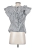 Zara Silver Short Sleeve Blouse Size XS - photo 2