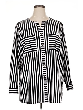 Dennis By Dennis Basso Long Sleeve Blouse