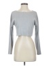 Missguided Gray Long Sleeve Top Size 4 - photo 1