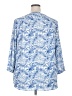 Lila Rose 100% Polyester Blue 3/4 Sleeve Blouse Size 2X - photo 2