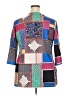 Unbranded Color Block Teal 3/4 Sleeve Blouse Size 2X - photo 2