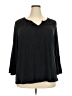 Como Blu Black 3/4 Sleeve Blouse Size 2X - photo 1