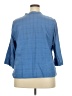 Soft by Avenue Blue 3/4 Sleeve Button-Down Shirt Size 18 - 20 - photo 2