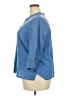 Soft by Avenue Blue 3/4 Sleeve Button-Down Shirt Size 18 - 20 - photo 5