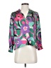 Etcetera 100% Polyester Floral Purple 3/4 Sleeve Blouse Size 2 - photo 1