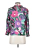 Etcetera 100% Polyester Floral Purple 3/4 Sleeve Blouse Size 2 - photo 2
