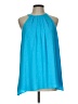 CeCe 100% Polyester Blue Sleeveless Blouse Size L - photo 1