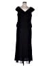 Alex Evenings 100% Polyester Black Cocktail Dress Size 16W - photo 1
