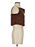 New In 100% Polyester Brown Sleeveless Blouse Size S - photo 4