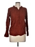 Point Sur 100% Cotton Brown Long Sleeve Blouse Size 6 - photo 1