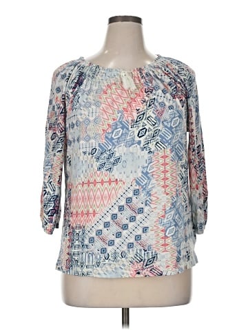 Chaps 3/4 Sleeve Blouse (view 1)