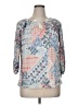 Chaps 100% Cotton Blue 3/4 Sleeve Blouse Size 1X - photo 1