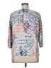 Chaps 100% Cotton Blue 3/4 Sleeve Blouse Size 1X - photo 2