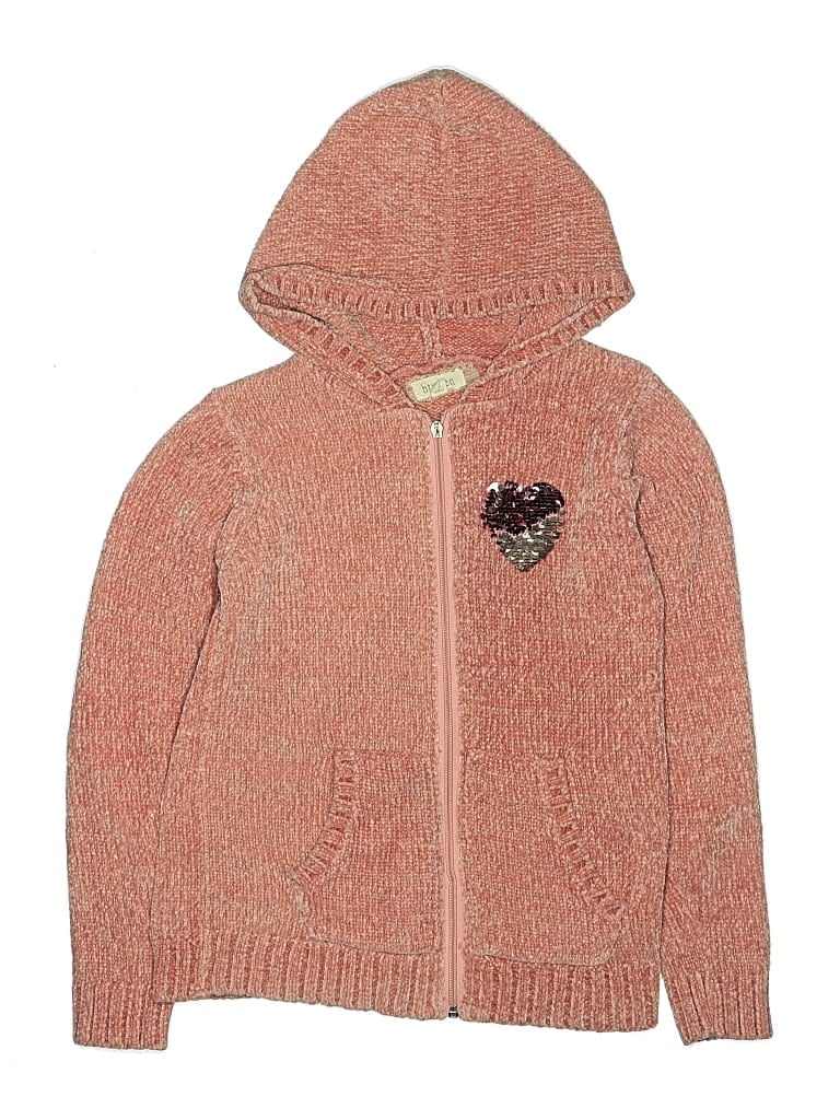 Pre-owned Btween Kids' Zip Up Hoodie In Pink