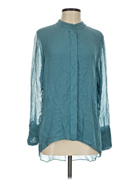 Elie Tahari Long Sleeve Silk Top