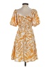 Assorted Brands 100% Polyester Print Orange Casual Dress Size XS - photo 2