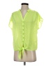 Abbeline 100% Polyester Green Short Sleeve Blouse Size XS - photo 1
