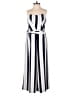 H&M 100% Polyester Stripes Ivory Jumpsuit Size 6 - photo 1