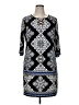 Roz & Ali Print Blue Casual Dress Size 16 - photo 1
