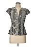 Piazza Sempione Silver Short Sleeve Blouse Size L (estimated) - photo 1