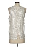 Vince Camuto 100% Polyester Silver Ivory Sleeveless Blouse Size S - photo 2
