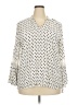 C established 1946 100% Rayon Polka Dots Ivory 3/4 Sleeve Blouse Size 18 - 20 - photo 1