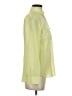 Ann Taylor 100% Silk Color Block Yellow Long Sleeve Silk Top Size 2 - photo 4