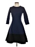 Lisa Perry Color Block Blue Casual Dress Size 2 - photo 1
