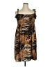 Assorted Brands Animal Print Brown Casual Dress Size 0X - photo 1