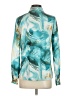 Shein Print Teal Long Sleeve Blouse Size 4 - photo 2