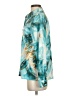 Shein Print Teal Long Sleeve Blouse Size 4 - photo 5