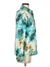 Shein Print Teal Long Sleeve Blouse Size 4 - photo 4