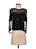 Glance 100% Polyester Black 3/4 Sleeve Blouse Size XS - photo 1