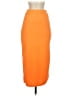 Shein 100% Polyester Solid Orange Casual Skirt Size 4 - photo 1