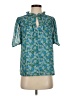 J.Crew 100% Polyester Teal Short Sleeve Blouse Size XS - photo 1
