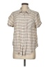 Torrid Stripes Tan Short Sleeve Button-Down Shirt Size Med Plus (00) - photo 1