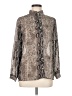 Sweet Rain 100% Polyester Animal Print Gray Long Sleeve Blouse Size M - photo 1