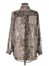 Sweet Rain 100% Polyester Animal Print Gray Long Sleeve Blouse Size M - photo 2