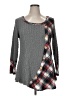 Rose Gal Plaid Gray Cardigan Size 1X - photo 1