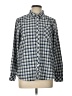 Vineyard Vines 100% Polyester Checkered-gingham Blue Long Sleeve Blouse Size 10 - photo 1