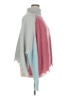 Shein Curve 100% Acrylic Color Block Pink Poncho Size 1X - photo 4