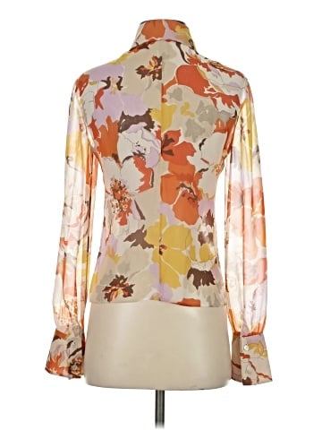 Valentino Long Sleeve Silk Top - back