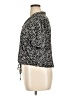 Adrienne Vittadini Animal Print Black Short Sleeve Blouse Size XL - photo 5