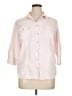 Croft & Barrow Pink 3/4 Sleeve Button-Down Shirt Size XL - photo 1