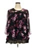 Lane Bryant 100% Polyester Black Long Sleeve Blouse Size 20 - photo 1