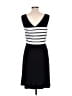 Sandra Darren Stripes Black Cocktail Dress Size 10 - photo 2