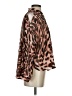 Jennifer Lopez 100% Polyester Animal Print Brown Long Sleeve Blouse Size S - photo 4